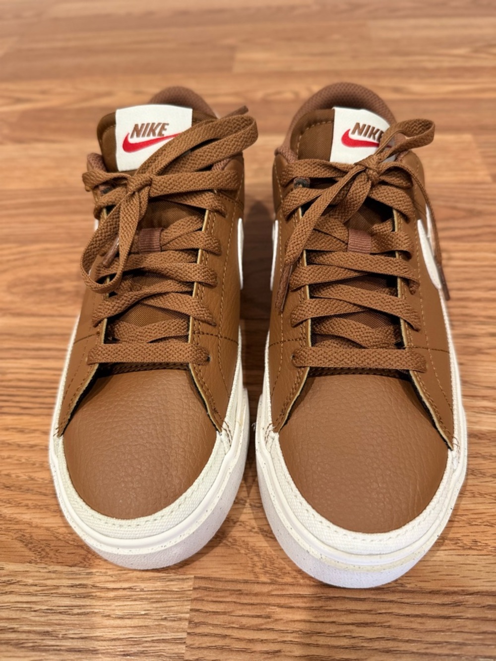 Nike Women’s Brown and White Low-Top Sneakers
